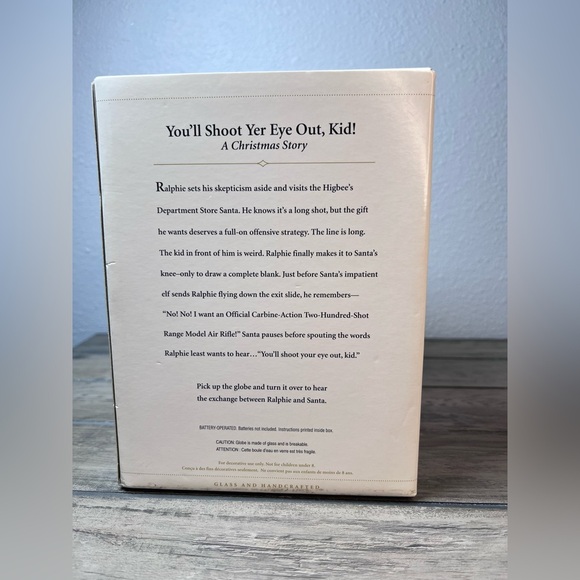 Hallmark Vintage 2006 A Christmas Story Snow Globe "You'll Shoot Yer Eye Out Kid - Picture 9 of 9